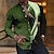 tanie męskie koszule z grafiką-Męskie Koszula Gradient Wzory graficzne Geometria Podłużna Kołnierz stawiany Niebieski Fioletowy Brązowy Zielony Szary Na zewnątrz Ulica Długi rękaw Nadruk Odzież Moda Moda miejska Designerskie