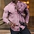 abordables camisas antiguas de hombre-El rey león camisa gráfica para hombre cuello animal rosa azul verde caqui gris calle al aire libre ropa de manga larga ropa casual