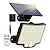 Недорогие Уличные светильники-Настенный светильник с солнечной защитой, наружный, 106 светодиодов, с датчиком движения, дистанционное управление, ip65, водонепроницаемый, 120, угол освещения, настенный светильник с солнечной