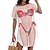 abordables Gráfico divertido-Vestido tipo pareo con camiseta de bikini para mujer