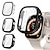 levne Pouzdra na chytré hodinky-3 balení Pouzdro na hodinky s ochranou displeje Kompatibilní s Apple Watch Ultra 49mm / Series 8 7 41mm 45mm / Series 6 5 4 SE 40mm 44mm / Series 3 2 1 38mm 42mm All Around Ochranné HD Clear Tvrzen