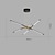 ieftine Candelabre-80 cm reglabil sputnik design cluster candelabru metal stratificat sputnik finisaje geometrice pictate insula stil nordic 85-265v