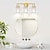billige Toiletbelysning-badeværelsesbelysning vaskelampe 3 lys væglampe belysning børstet messing badeværelseslampe med klar glasskærm badeværelse væglampe væglampe til spejlkøkken