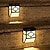 abordables Aplique de pared para exterior-4/8 Uds. Luces de cerca alimentadas por energía solar luces de cubierta impermeables para exteriores luces de jardín decoración de cercas de pared iluminación luz de paso solar