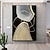 levne Abstraktní malby-ručně vyráběná ručně malovaná olejomalba na zeď moderní abstraktní nadrozměrné abstraktní obrazy na plátně černobílé nástěnné umění sada 2 ks akrylových maleb na výzdobu hotelových stěn pohyb duchů