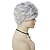 abordables peluca vieja-peluca corta ombre gris plata pelucas para mujeres cabello sintético con flequillo peinado natural para anciana mamá peluca sin tapa