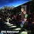 abordables Lumières de cordes solaires-Vent solaire carillon lumière mosaïque boule veilleuse 7 couleurs changeantes jour de l&#039;indépendance drapeau pour patio extérieur jardin fenêtre rideau arbre décoration