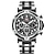 voordelige Quartz-horloges-mini focus chronograaf multifunctionele quartz herenhorloges luxe roestvrij band zakelijke mannelijke klok waterdichte relogio masculino