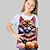 cheap Girls&#039; Tees &amp; Blouses-Kids Girls&#039; Graphic T shirt 3D Print Outdoor Crewneck Short Sleeve Active Summer 7-13 Years White Blue Purple