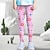 cheap Girl&#039;s 3D Bottoms-Girls&#039; 3D Graphic Floral Leggings Summer Spring Active Cute Streetwear Polyester Kids 3-12 Years Outdoor Street Sport Slim