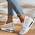 Χαμηλού Κόστους Γυναικεία Sneakers-Γυναικεία Slip-Ons Παπούτσια άνεσης Καθημερινά Συμπαγές Χρώμα Καλοκαίρι Λουλούδι Τακούνι Σφήνα Στρογγυλή Μύτη Καθημερινό Δίχτυ Μοκασίνια Μαύρο Λευκό Χακί