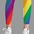 cheap Girl&#039;s 3D Bottoms-Girls&#039; 3D Graphic Rainbow Striped Leggings Summer Spring Active Cute Streetwear Polyester Kids 3-12 Years Outdoor Street Sport Slim