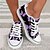 cheap Women&#039;s Sneakers-Women&#039;s Sneakers Outdoor Daily Plus Size Canvas Shoes Round Toe Flat Heel Casual Lace-up Canvas 3D Dark Grey Leopard Black
