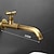 cheap Bathroom Sink Faucets-Bathroom Faucet Sink Only Cold Water Basin Taps Wall Mounted, 360 Rotates Single Handle Antique Brass Washroom Vessel Tap Black Chrome Golden White