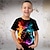 tanie chłopięce koszulki 3D-Dla chłopców 3D Graficzny Kreskówki Księżyc Podkoszulek T-shirt Krótki rękaw Druk 3D Lato Wiosna Aktywny Sport Moda Poliester Dzieci 3-12 lat Na zewnątrz Codzienny Regularny
