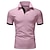 cheap Classic Polo-Men&#039;s Golf Shirt Polo Casual Sports Classic Short Sleeve Basic Casual Solid Color Plain Button Front Summer Spring Regular Fit Apple Green Light Pink Golden yellow Lake blue Yellow and Navy Black