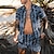 billige Herreskjortesæt-Herre Skjorte sæt Hawaii skjorte Grafisk skjorte Aloha skjorte Blomstret Aftæpning Sort Blå Lilla Grøn 3D-udskrivning udendørs Afslappet Kortærmet 3D-udskrivning Knap ned Tøj Mode Hawaiiansk Designer