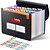 cheap Office Supplies-1pc Expanding File Folder 13/25 Pockets Accordian File Organizer Portable Expandable Plastic Filing Box Accordion Bill/Paper/Document/Receipt Organizer Folders (A4/Letter Size), Back to School Gift