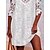 cheap Mini Dresses-Women&#039;s Casual Dress Lace Dress Shift Dress Lace Mini Dress Active Fashion Daily Vacation Going out Half Sleeve V Neck Loose Fit 2023 White Color S M L XL XXL Size