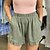 cheap Shorts-Women&#039;s Shorts Black Green Beige Fashion Ruffle Side Pockets Casual Daily Short Micro-elastic Plain Comfort S M L XL 2XL