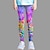 halpa tytön 3d-housut-lasten tyttöjen leggingsit sateenkaari kukat urheilu taaperot housut graafinen muoti ulkoilu 7-13v kesä violetti/aktiivinen/sukkahousut/söpö