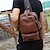 cheap Laptop Bags,Cases &amp; Sleeves-Vintage PU Leather Men Chest Backpack Casual Fashion Male Messenger Bags Backpack Crossbody Bags Small Sling Single Shoulder Bag