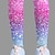abordables fondos 3d de niña-Leggings con gráficos 3D para niña brillan en rosa verano primavera activo ropa de calle linda poliéster niños de 3 a 12 años deporte de calle al aire libre delgado