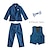 preiswerte Sets-3-teiliges Kinder-Jungen-Blazer-Tank-Hose, formelles Set, Langarm, blau, einfarbig, Schleife, Baumwolle, Party, cool, sanft, Anzug, 3–13 Jahre