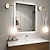 baratos Luzes para Espelho-Iluminação do banheiro vaidade luz ip20 g9 arandela de parede iluminação latão escovado luz do banheiro com sombra de vidro transparente arandela do banheiro luz de parede para cozinha espelho