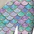 levne dívčí 3D spodky-dětské dívčí legíny mořská panna duha sportovní batolata kalhoty grafika móda outdoor 7-13 let léto modrá zelená/aktivní/punčochové kalhoty/roztomilý