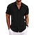 cheap Short Sleeve-Men&#039;s Shirt Linen Shirt Casual Shirt Summer Shirt Beach Shirt Button Down Shirt Black White Blue Plain Short Sleeve Summer Lapel Casual Daily Clothing Apparel