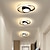 abordables Luces de techo-luz de techo led 1 luz 32 cm formas geométricas luces de montaje empotrado luz de techo de aluminio de gel de sílice para barra de porche de pasillo lámparas de balcón de loft creativas blanco cálido