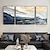billige Abstrakte malerier-lerretsbilder moderne gull og blå veggkunst håndlaget abstrakt oljemaleri innredning stue hjemmeinnredning uinnrammet