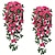 abordables Fleurs artificielles-1 fleur artificielle à suspendre (1 m), fleur artificielle de qualité supérieure résistante à l&#039;oxydation, simulation de vigne rose, arrangement de vigne au toucher réel, décoration de chambre,