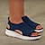 ieftine Sandale de Damă-Pentru femei Sandale Sandale cu platformă Mărime Plus Size În aer liber Plajă Culoare solidă Vară Toc Drept Casual minimalism Tăiați volantul Loafer Roz Deschis Negru Albastru piscină