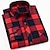 cheap Flannel Shirts-Men&#039;s Shirt Black Red Navy Blue Long Sleeve Tartan Turndown Fall Winter Outdoor Street Clothing Apparel Button-Down