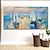 billiga Landskapsmålningar-oljemålning 100 % handgjord handmålad väggkonst på duk abstrakt maritim segelbåt landskap heminredning inredning rullad duk utan ram osträckt