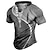 Недорогие мужская футболка хенли-Графика Контрастных цветов Мода Оригинальный рисунок На каждый день Муж. 3D печать Футболка Рубашка Хенли Винтажная рубашка на открытом воздухе Повседневные Спорт Футболка