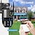 cheap Outdoor IP Network Cameras-4MPX2 4K IP Camera Outdoor WiFi PTZ Three Lens Dual Screens 10X Optical Zoom Auto Tracking Waterproof Security CCTV IP Cam 2K
