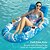 cheap Outdoor Fun &amp; Sports-Floating Water Hammock Recliner Foldable Inflatable Swimming Air Mattress Bed Sea Swimming Ring Pool Party Toy Float Lounge Bed