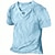 abordables Camisetas casuales de hombre-Hombre camisa de lino Camisa casual Camisa de verano Camisa de playa Camiseta Plano Escote en Pico Casual Diario Manga Corta Ropa Moda Cómodo