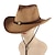 billige Historiske og vintagekostumer-vævet strå cowboyhat m/hat bånd bred skygge vest cowboy cowgirl hat herre damekostume vintage cosplay ferie feriehat