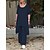 cheap Women&#039;s Two Piece Set-Women&#039;s Plus Size 2 Pieces Loungewear Sets Fashion Casual Comfort Pure Color Cotton Street Daily Date Crew Neck Breathable Half Sleeve Pant Summer Spring White Navy Blue