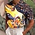 cheap Men&#039;s Cuban Collar Polos-Men&#039;s Polo Shirt Golf Shirt Abstract Graphic Prints Turndown Black Yellow Blue Rainbow 3D Print Outdoor Street Short Sleeves Print Clothing Apparel Fashion Designer Casual Breathable