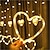 abordables Guirlandes Lumineuses LED-guirlandes de rideaux led 126 batterie de guirlandes led&amp;amp; Lumières en forme de coeur étanches alimentées par usb 8 modes clignotants pour fille saint valentin mariage noël restaurant fenêtre de