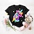 cheap Girl&#039;s 3D T-shirts-Girls&#039; 3D Graphic Unicorn T shirt Tee Short Sleeve 3D Print Summer Spring Active Fashion Cute 100% Cotton Kids 3-12 Years Outdoor Casual Daily Regular Fit