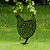 abordables piquets de jardin décoratifs-Matériau acrylique évidé noir créatif avec décoration de jardin en forme de poule adaptée à la décoration de cours, de parcs et de prairies