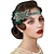 tanie Kostiumy historyczne i vintage-1920s klapa z piórami z pałąkiem na głowę 20s cekinami tancerka chluba gatsby akcesoria do włosów dla kobiet
