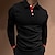 cheap Classic Polo-Men&#039;s Button Up Polos Polo Shirt Casual Holiday Lapel Long Sleeve Fashion Basic Plain Button Summer Regular Fit Fire Red Black Dark navy Button Up Polos