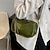 abordables Bolsos cruzados-Mujer Bolso bandolera Bolsa de hombro De Compras Festivos Ajustable Gran Capacidad Duradero Color sólido Negro Marrón Verde Trébol